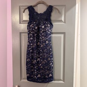 Blue lace dress-Size 3